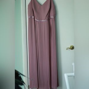 David's Bridal | 24 | A-Line Pleated Chiffon Floor-Length Dress NWT